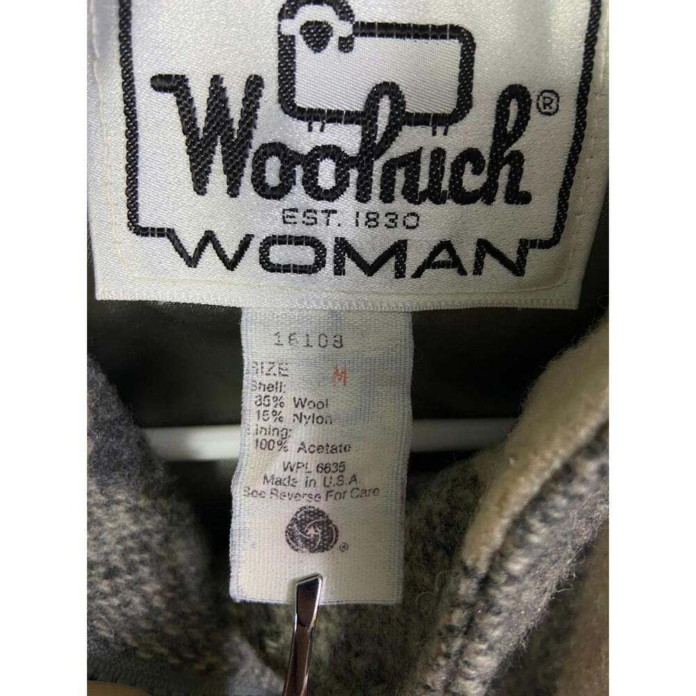 Woolrich Size M Wool Buffalo Plaid Full Zip Bomber Jacket Womens Stand Up Collar - Picture 4 of 8